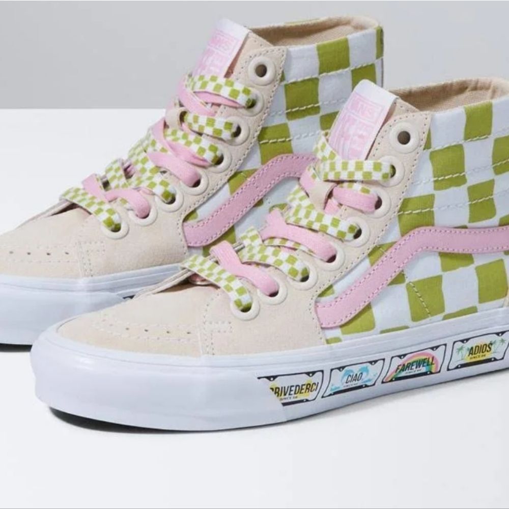 Vans‎ Emma Mulholland On Holiday SK8 Hi-Tapered Sneaker- Whimsical Checkerboard